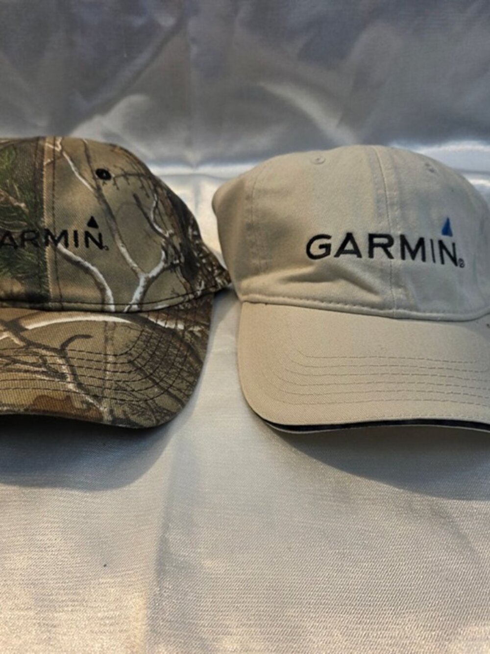 Garmin Hat Bundle Camo & Khaki Adjustable Caps New